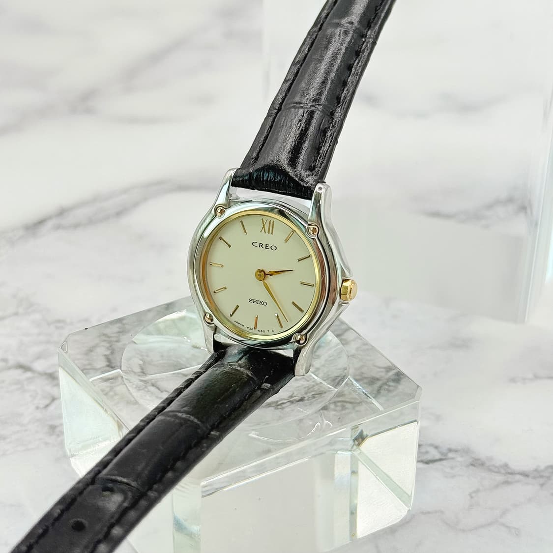 90s00s 빈티지 세이코 크레오 샴페인 골드 워치 상품이미지1