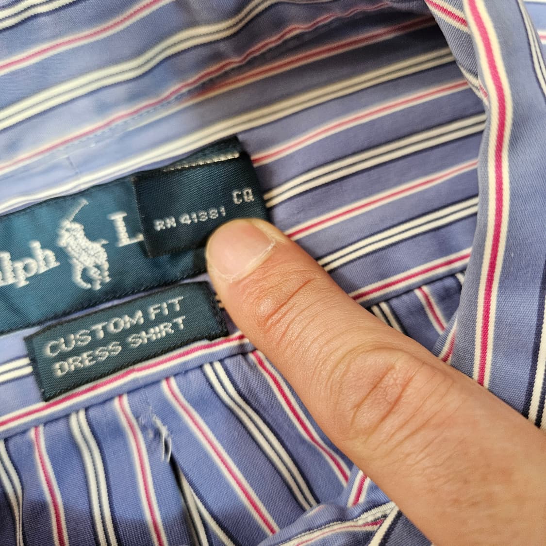 폴로랄프로렌 빈티지 버튼다운 퍼플 스트라이프 셔츠  상품이미지6