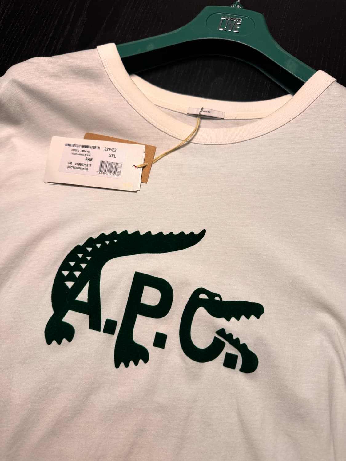 아페쎄 X 라코스테 져지 티셔츠 (XXL) 상품이미지2