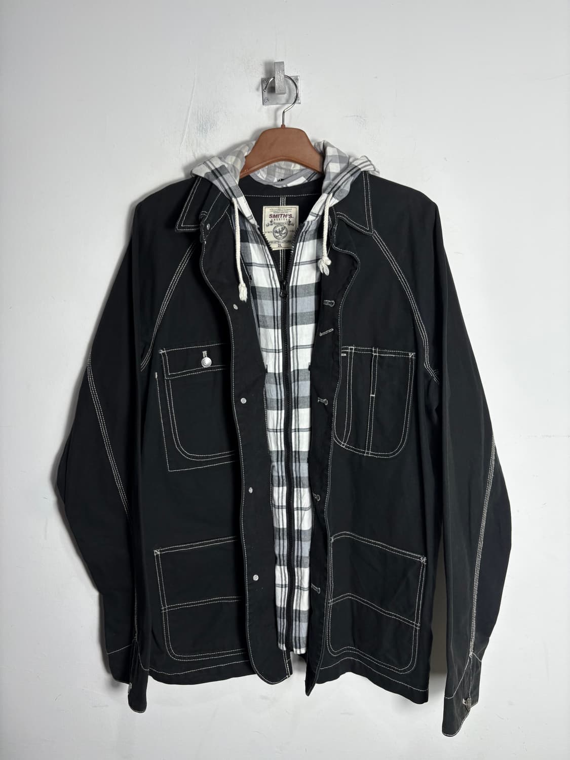 Smith's american 후드 디테일 스티치 코튼 자켓 상품이미지3