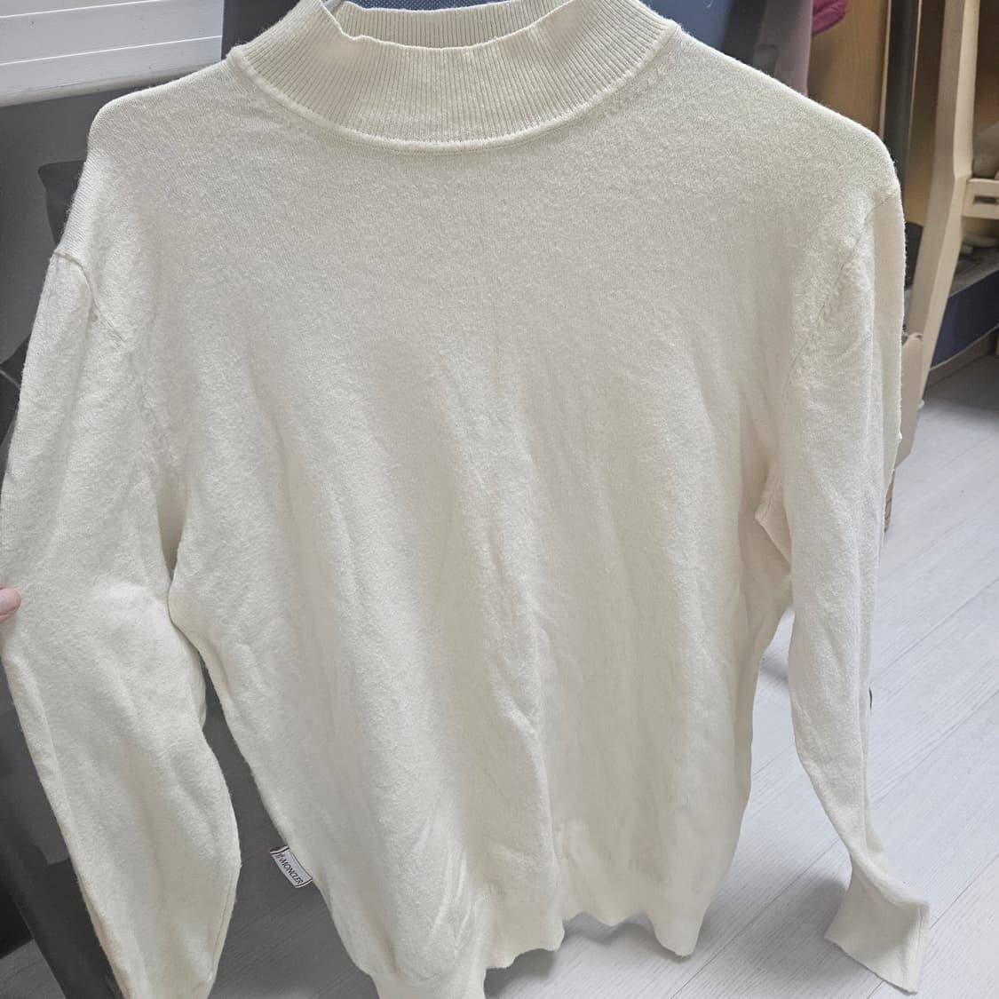 빈티지 몽클레어 몽클레르 아이보리 울 니트 스웨터 가디건 상품이미지4