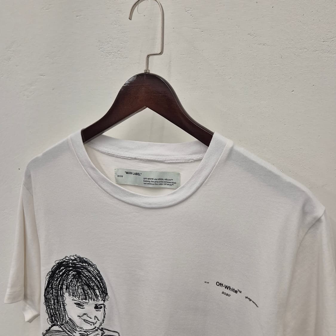 오프화이트 리틀걸 스케치 반팔티 L 상품이미지2