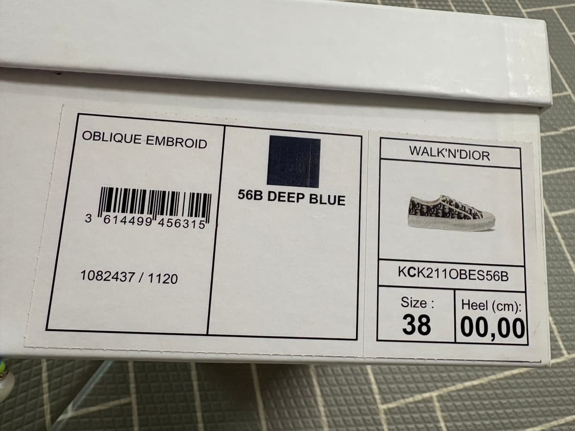 디올 오블리크 스니커즈 38 딥블루 상품이미지10