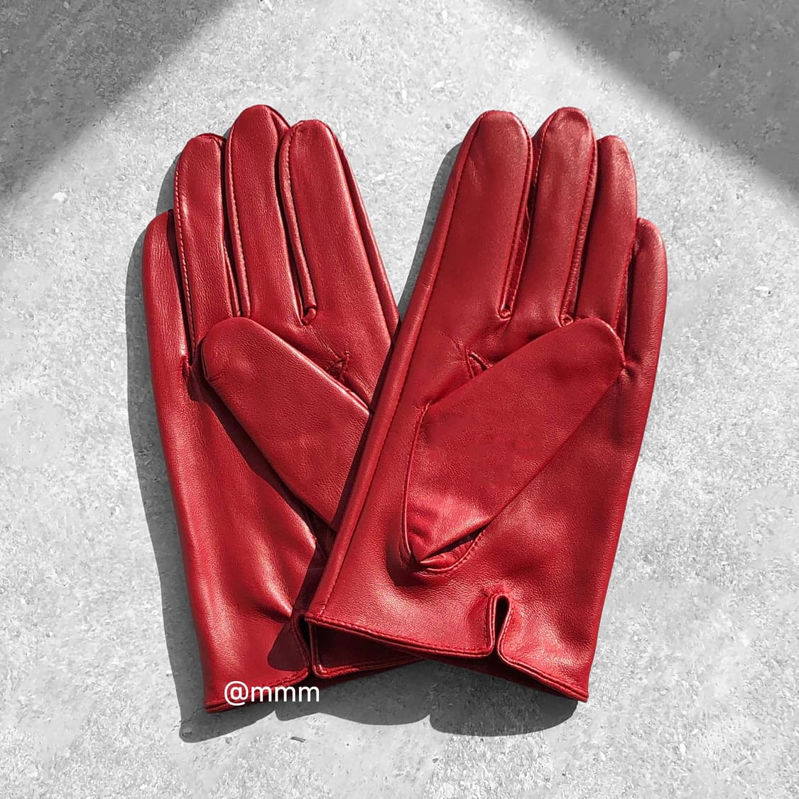 [Unisex] 램스킨 가죽 장갑 레드 상품이미지3