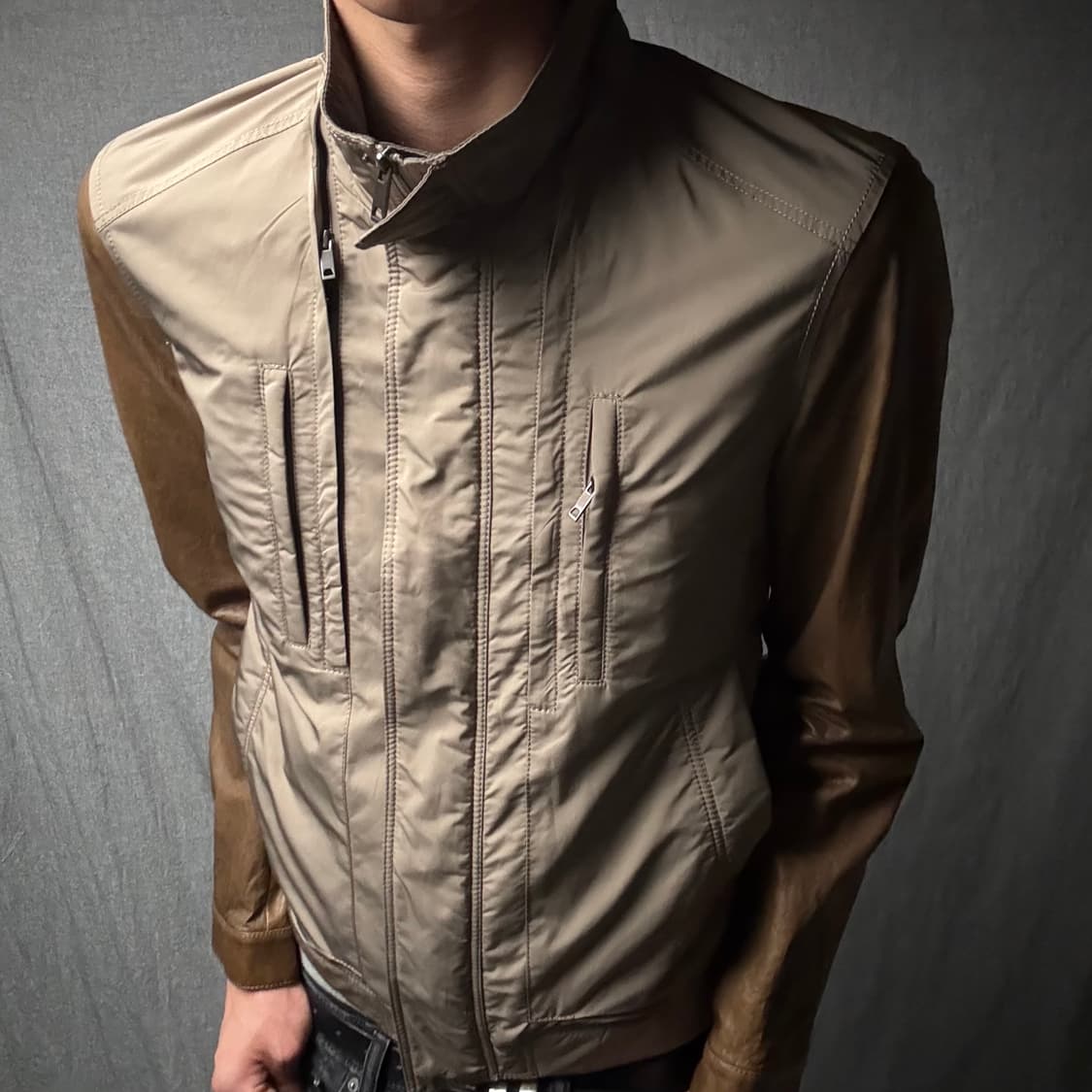 solid homme brown lamb skin jacket 상품이미지3