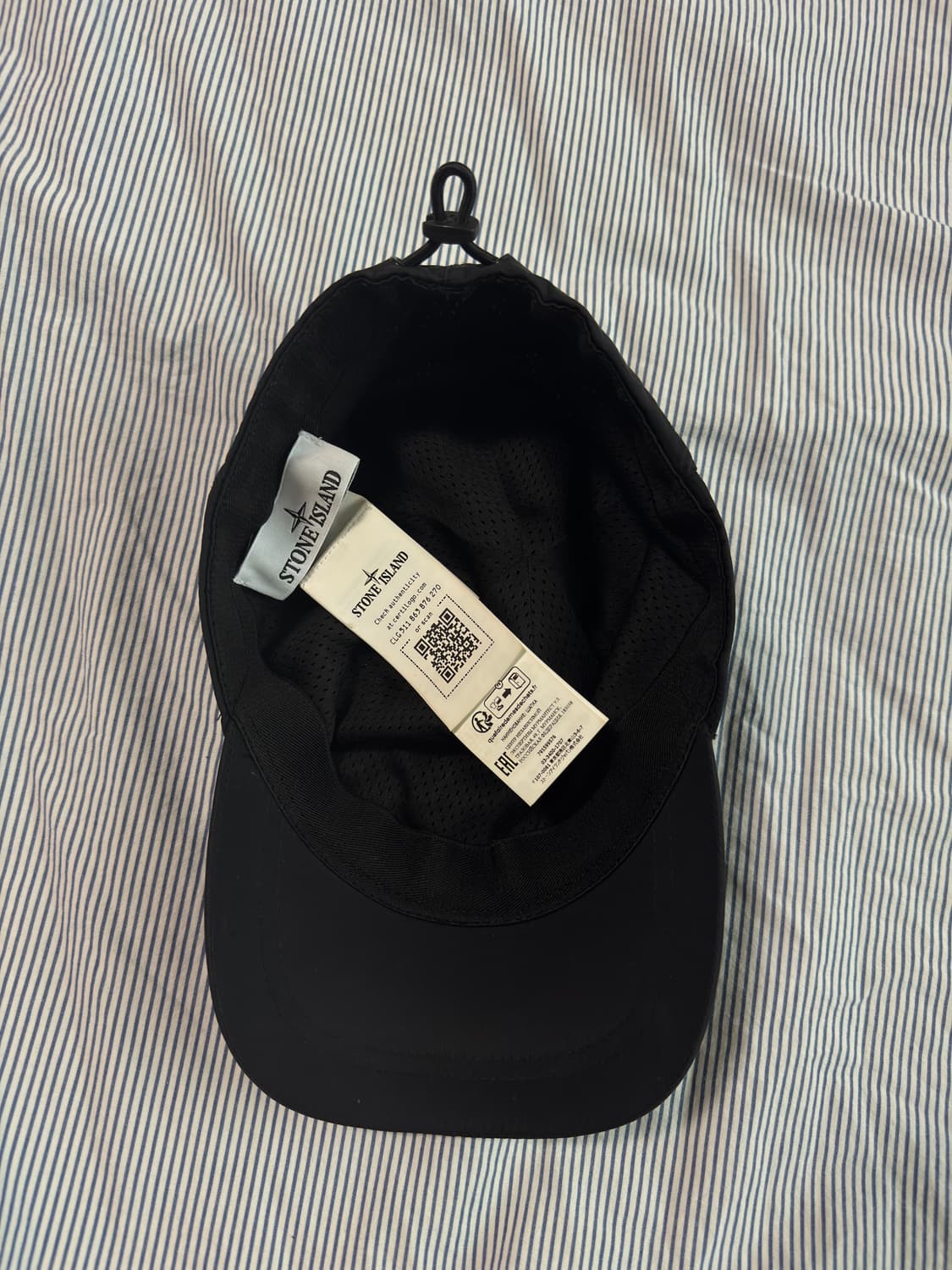 (S급) 스톤 아일랜드 나일론 메탈 6-패널 캡 블랙 XL 상품이미지7