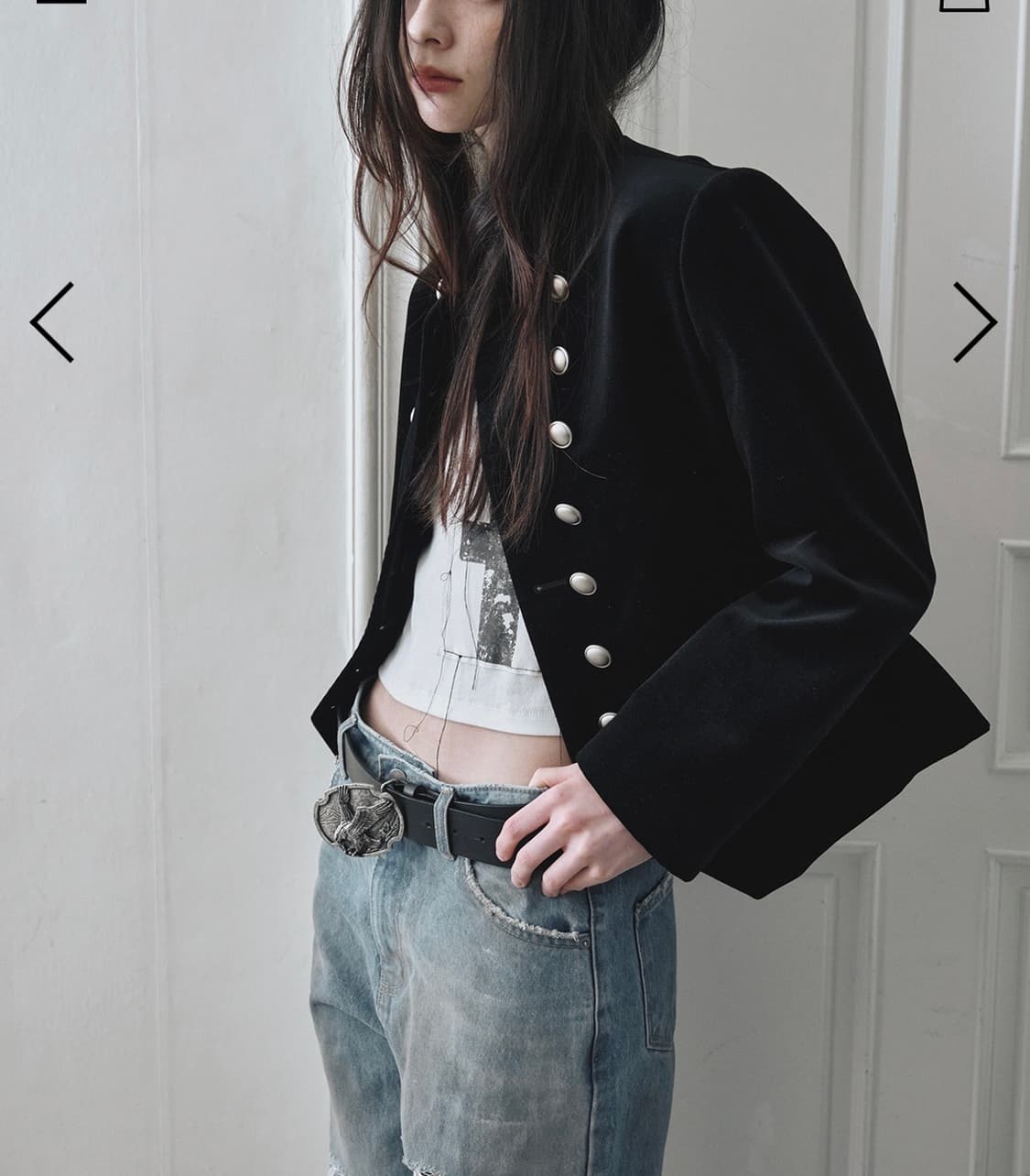 데어드 벨벳 자켓 dared VELVET OFFICER JACKET 상품이미지4