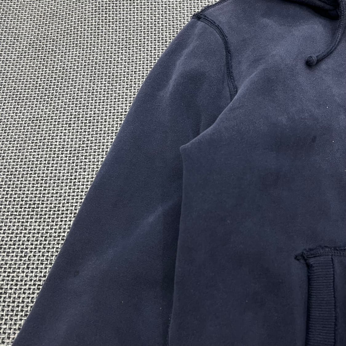 착샷O 홀리스터 체크누빔 네이비 후드집업 상품이미지3