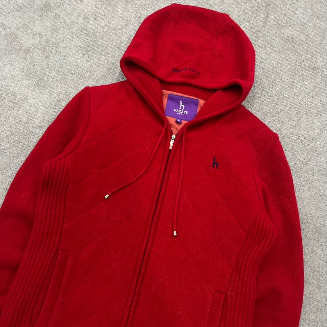 90 헤지스 골프 울 니트 후드 집업 상품이미지2