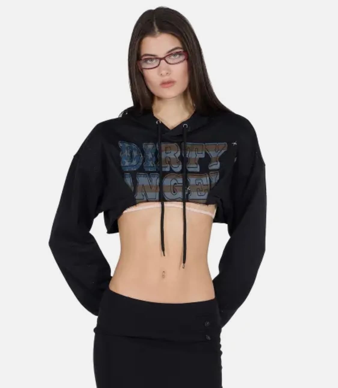 SCULPTOR 스컬프터 Glitter Flag Crop Hoodie 상품이미지1