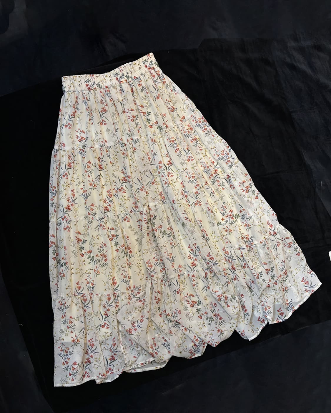 일본빈티지 INGNI 화이트플라워 스커트 상품이미지1