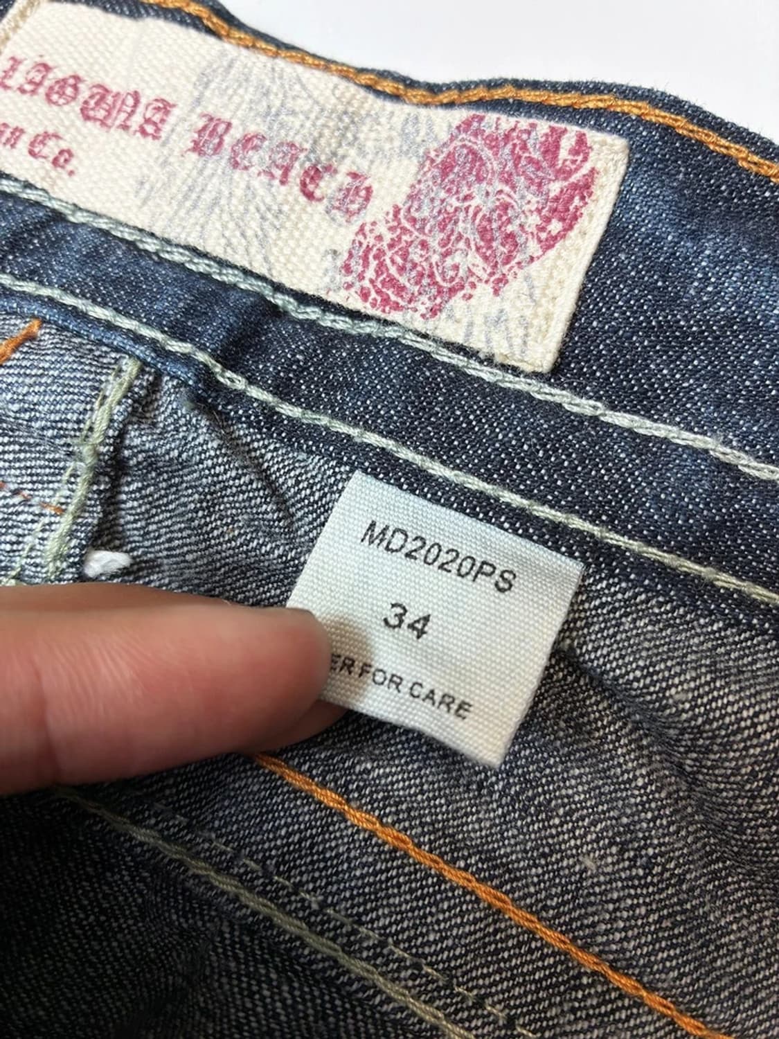 라구나비치00's Y2K 펑크 데드스탁 스티치 자수 데님팬츠 PN8834 상품이미지9