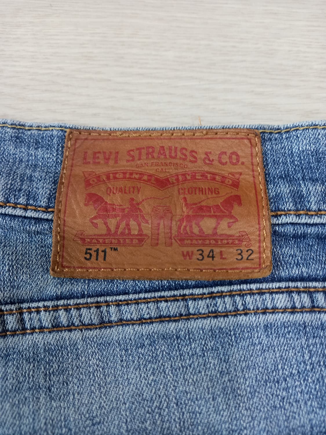 34 리바이스511 약기모 워싱 스판 슬림일자진 34-553 상품이미지5