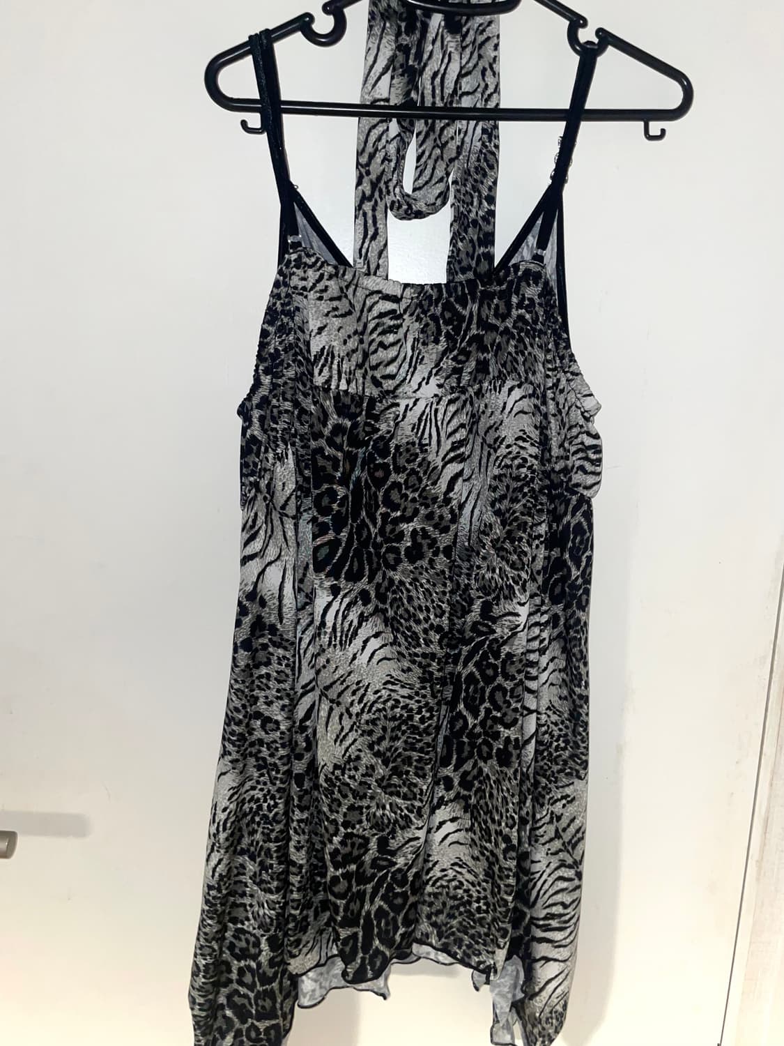 언밸런스 레오파드 슬립 원피스 스카프 set 상품이미지4