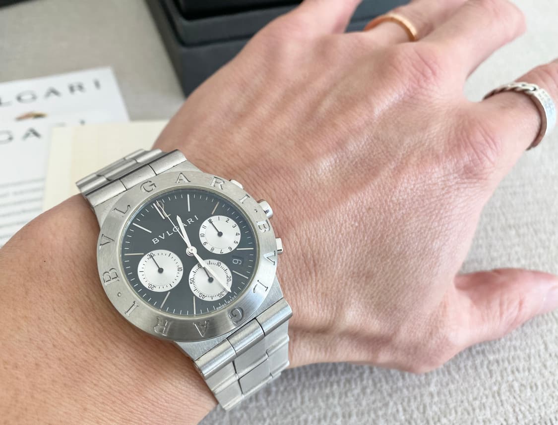 불가리 디아고노 CH35S 35mm 블랙 크로노 쿼츠 미듐 중형 상품이미지3