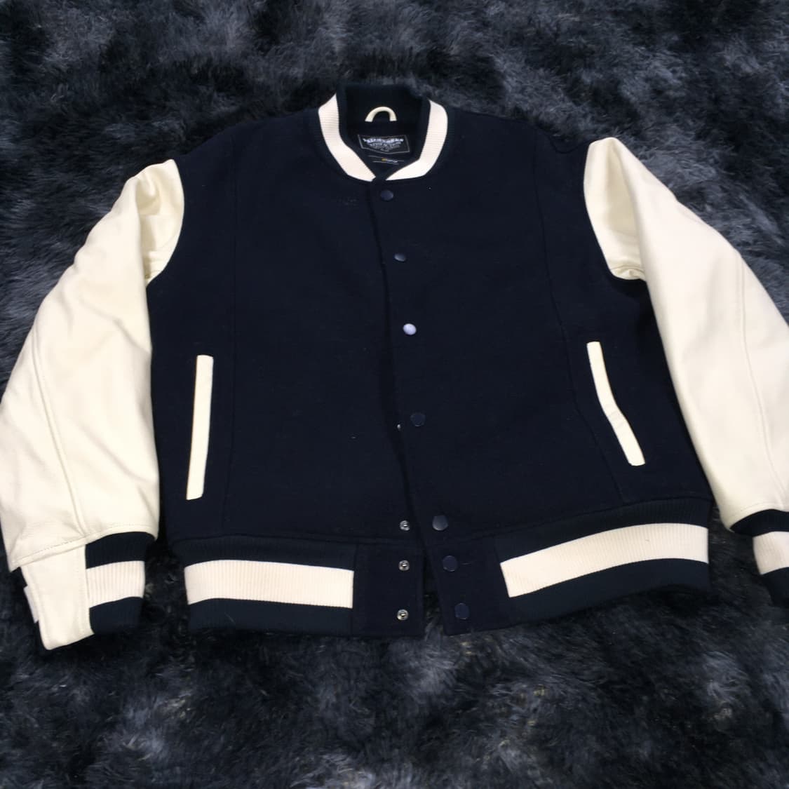 투티/0306 프리즘웍스 바시티 자켓 가죽 소매 점퍼 아우터 상품이미지2