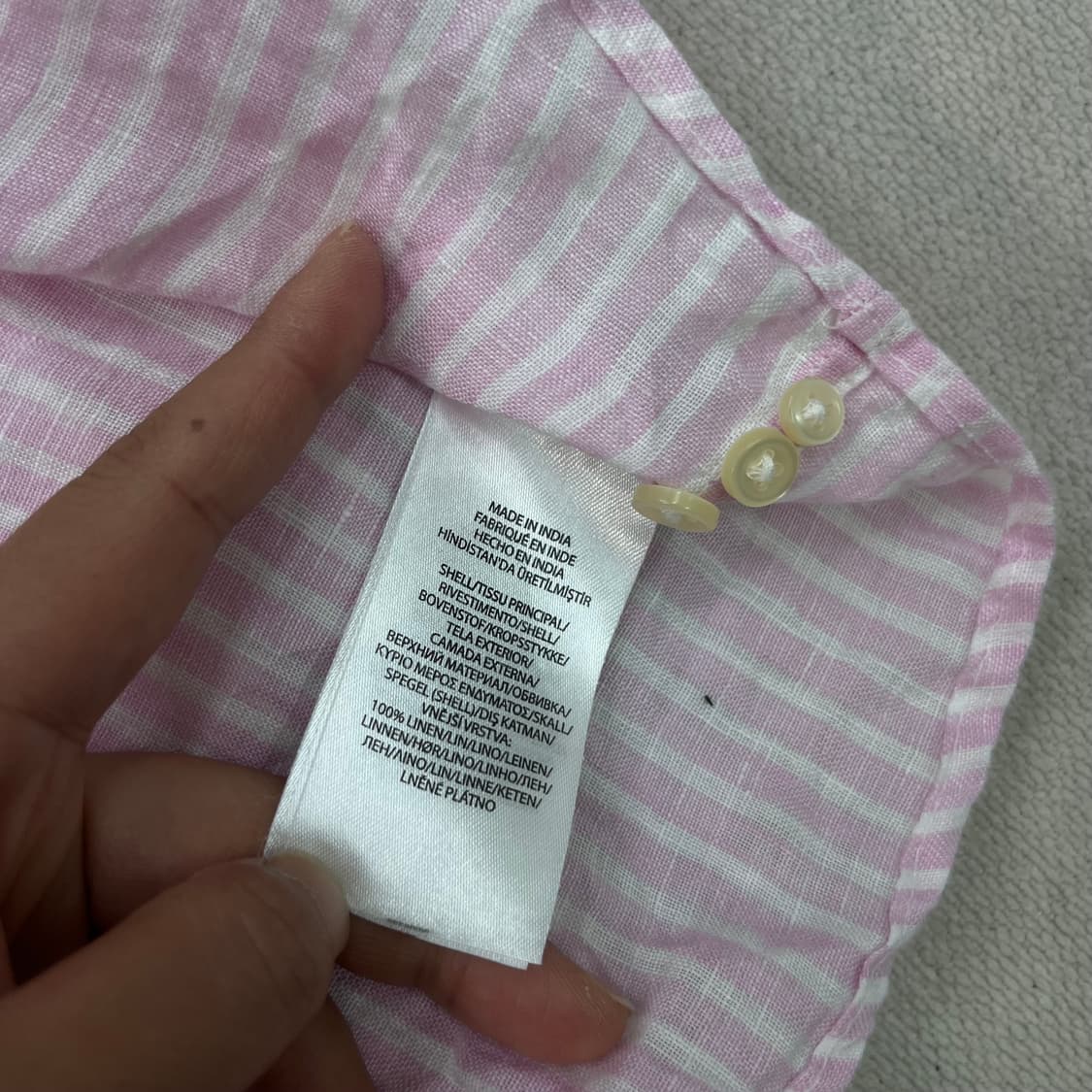 100 폴로 랄프로렌 린넨 스트라이프 셔츠 상품이미지6