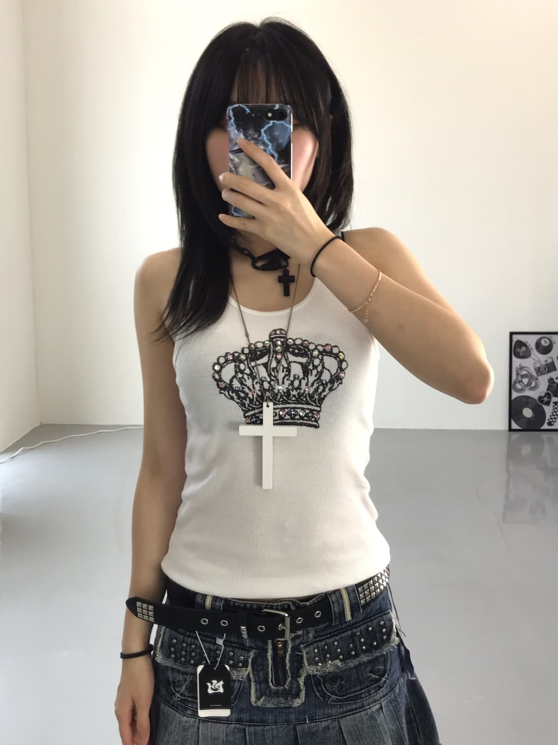 Bejeweled Cubic Crowns Sleeveless 상품이미지2