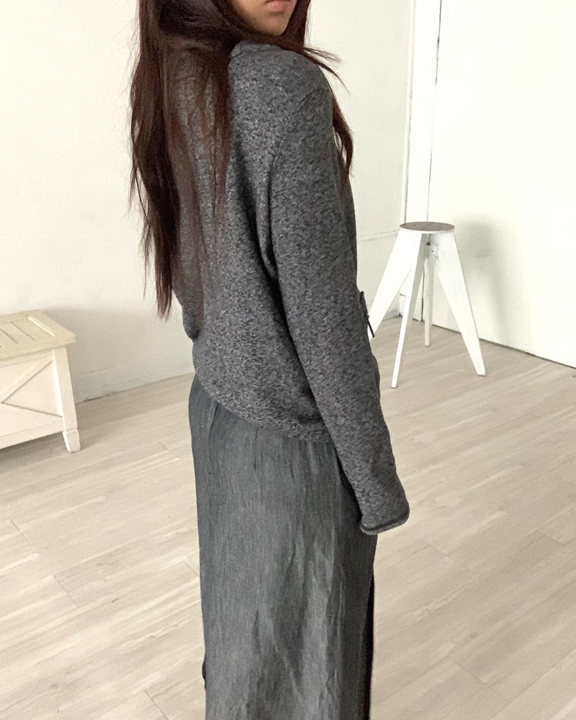 American Eagle Melange Grey Zip-Up 상품이미지7