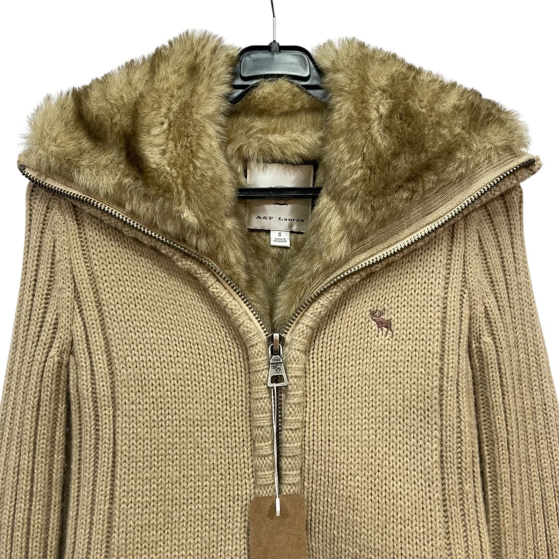 Abercrombie Fur-Lined Knit Zip Hoodie 상품이미지3
