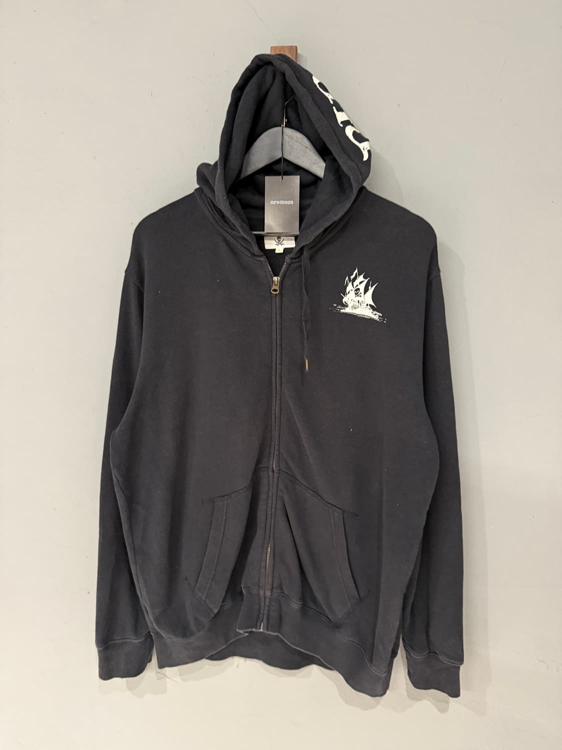 back skull printing hood zip-up 상품이미지4
