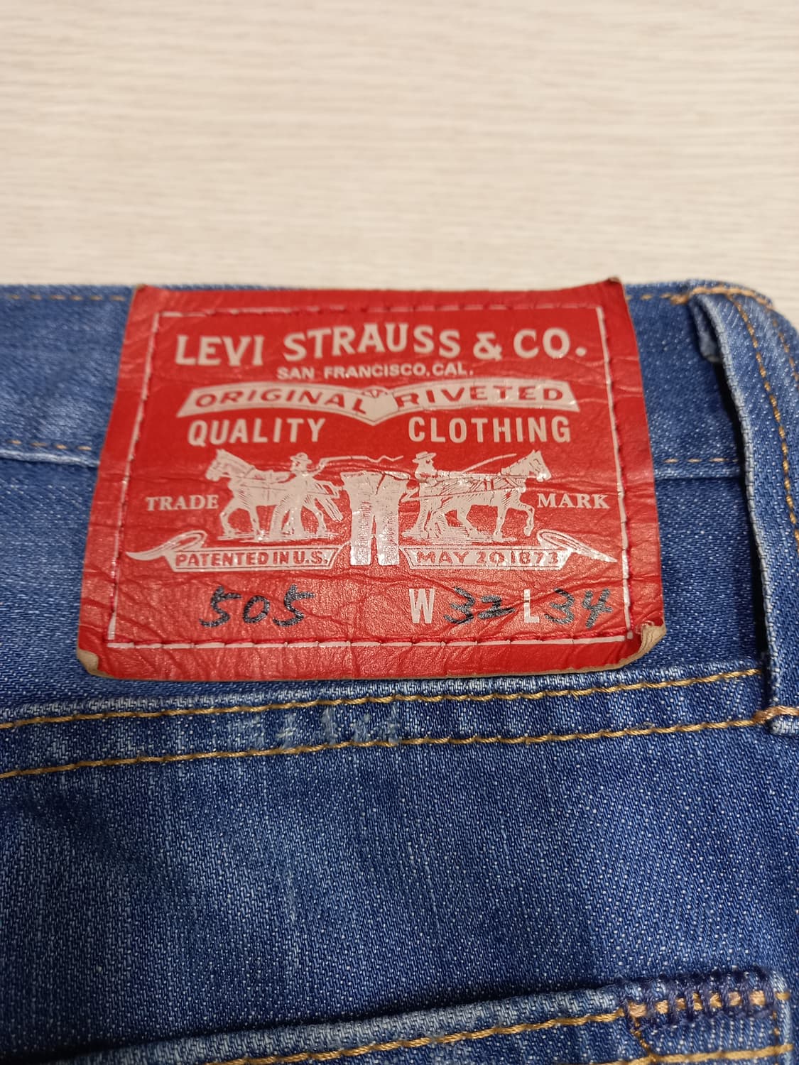 32 리바이스505 워싱 스판 일자진 32-338 상품이미지5