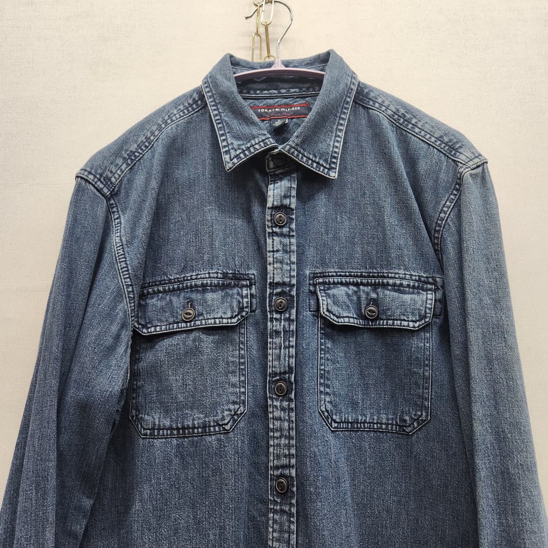 타미힐피거 투포켓 데님 셔츠 M(L) 상품이미지2