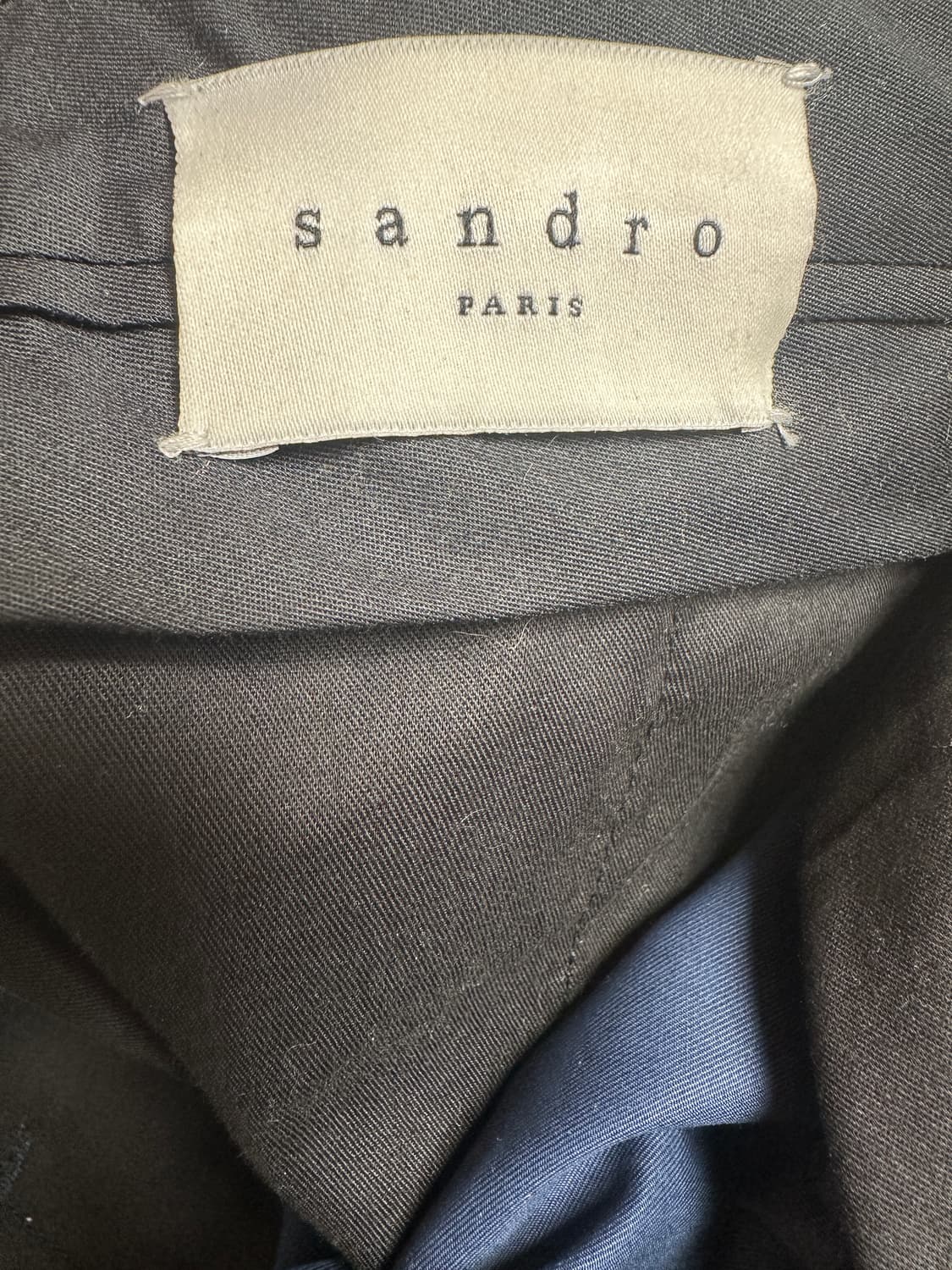 sandro 남성 네이비 면 바지 (40) 상품이미지4