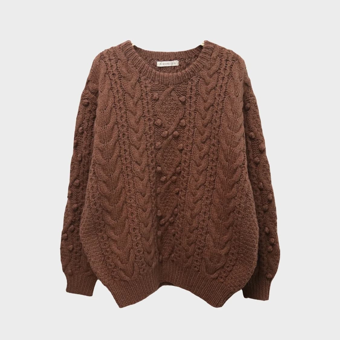 FLANDRE 브라운 폼폼 울 니트 61328 상품이미지1