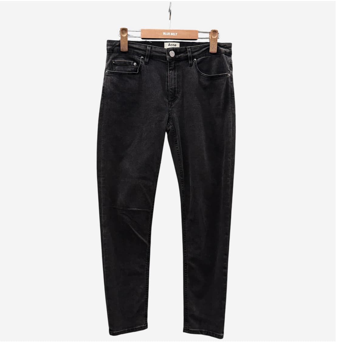 Acne Studios 스킨5 블랙데님 하이웨스트 드라이 워싱 디테일 상품이미지1