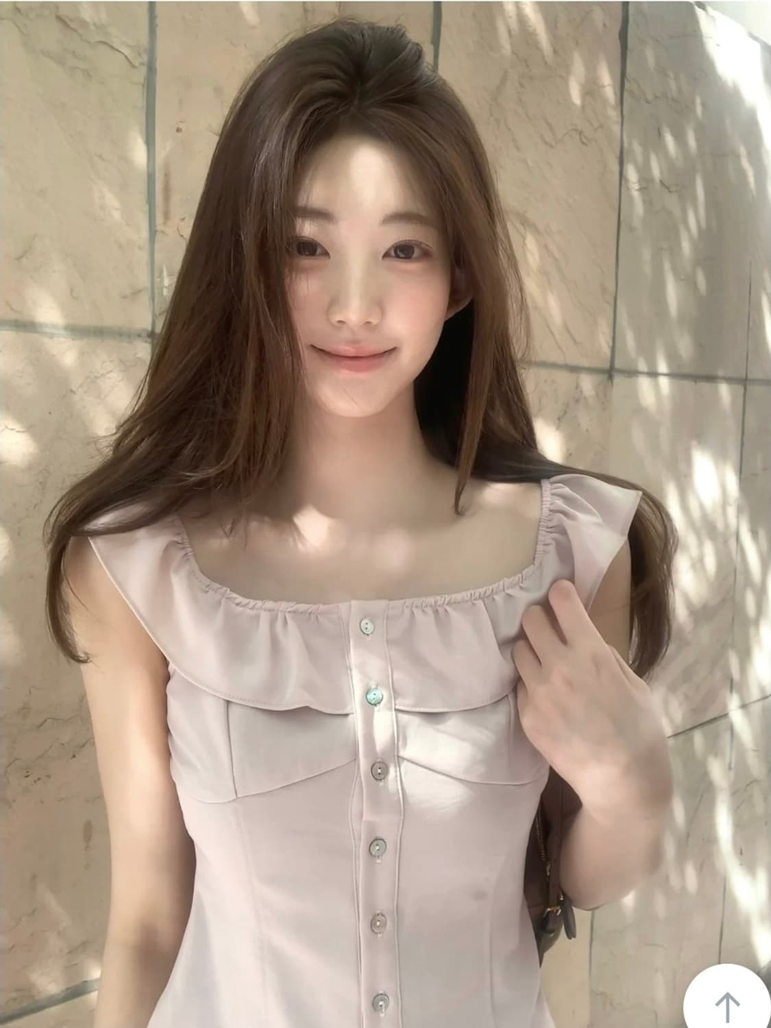 제니오 셸리 프릴 블라우스 s 상품이미지1
