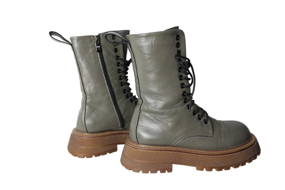 Unknown 레더 레이스업 부츠 상품이미지4