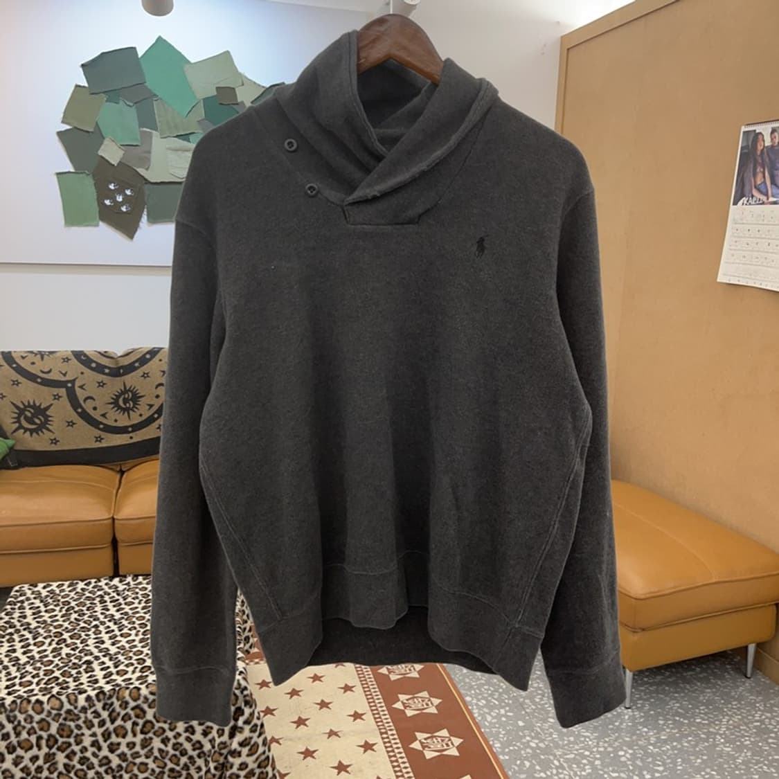 폴로 랄프로렌 모던시크 캐주얼 빈티지 숄카라 니트 L C09504 상품이미지3