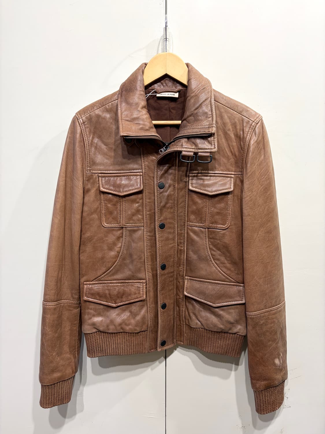 00's DKNY 램스킨 레더 자켓 상품이미지1
