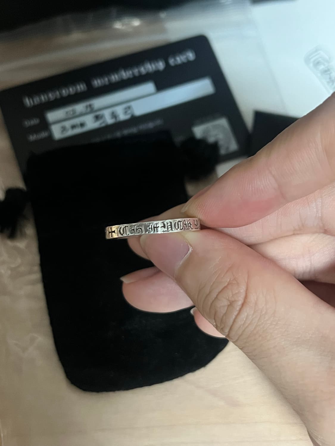 [us7.5] 크롬하츠 퍽유링 3mm 상품이미지3