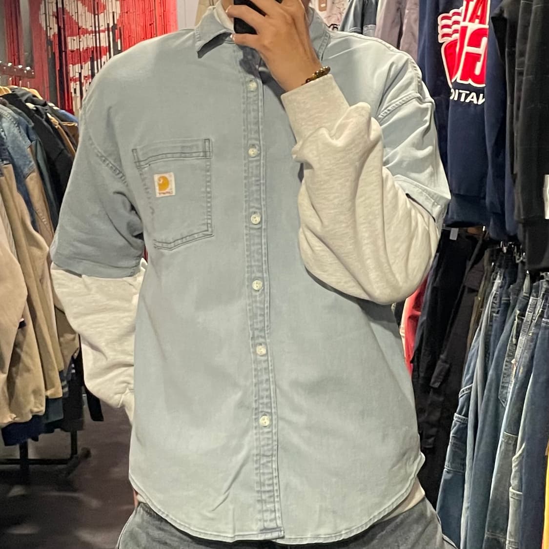 [IM] carhartt 칼하트 연데님 반팔셔츠 상품이미지3