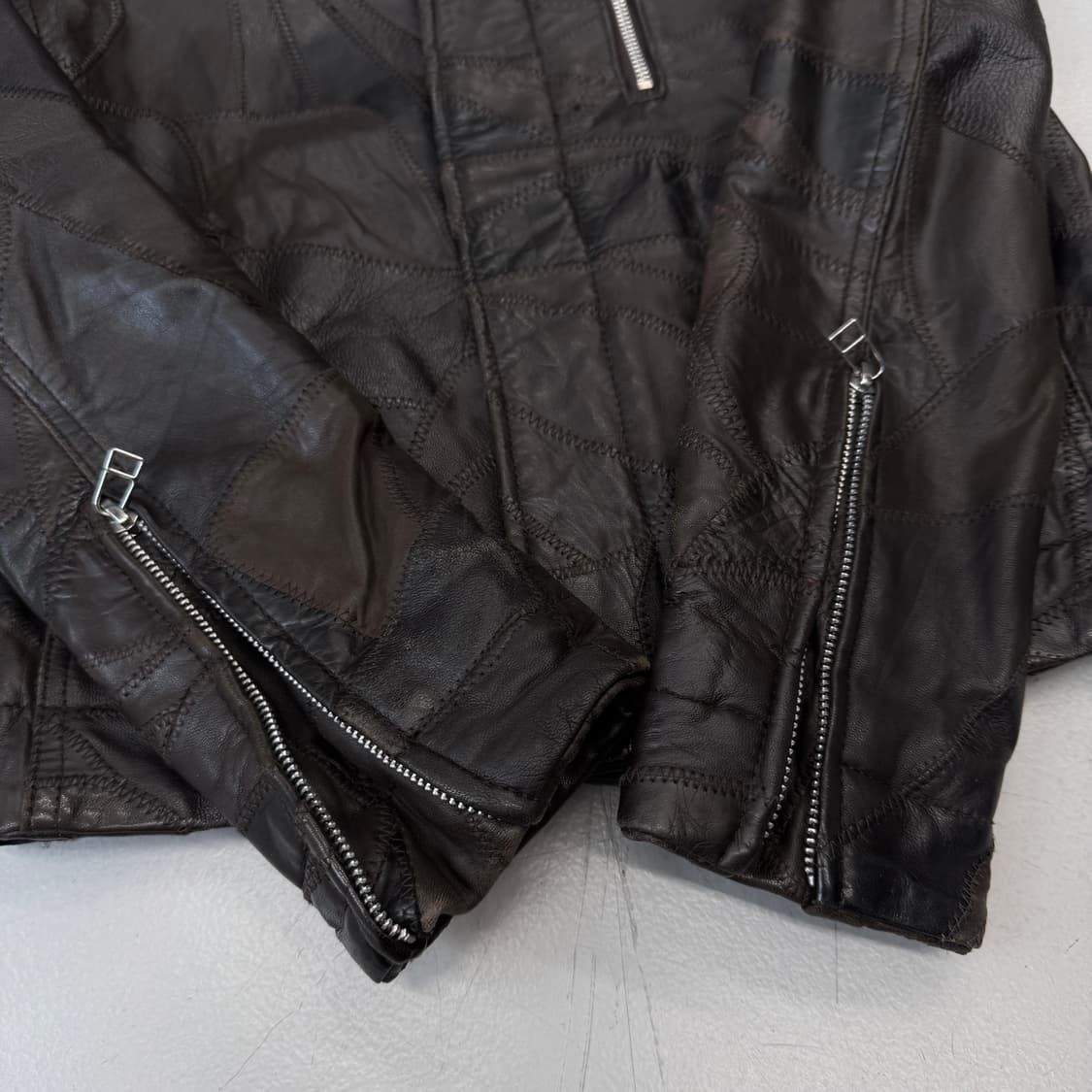 LHP 제팬 크롭 램스킨 양가죽 바이커 레더 가죽자켓 상품이미지4