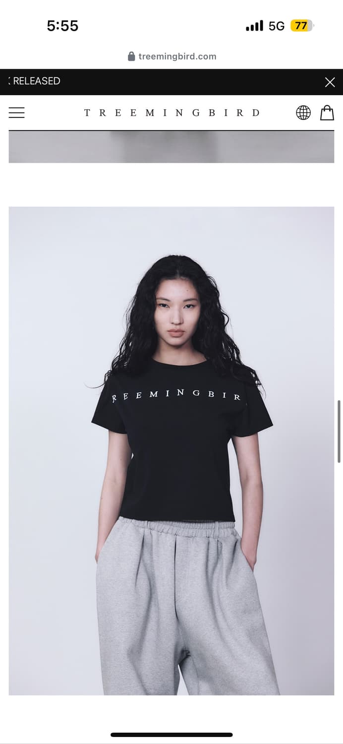 트리밍버드 로고 크롭티셔츠 추천! 상품이미지1