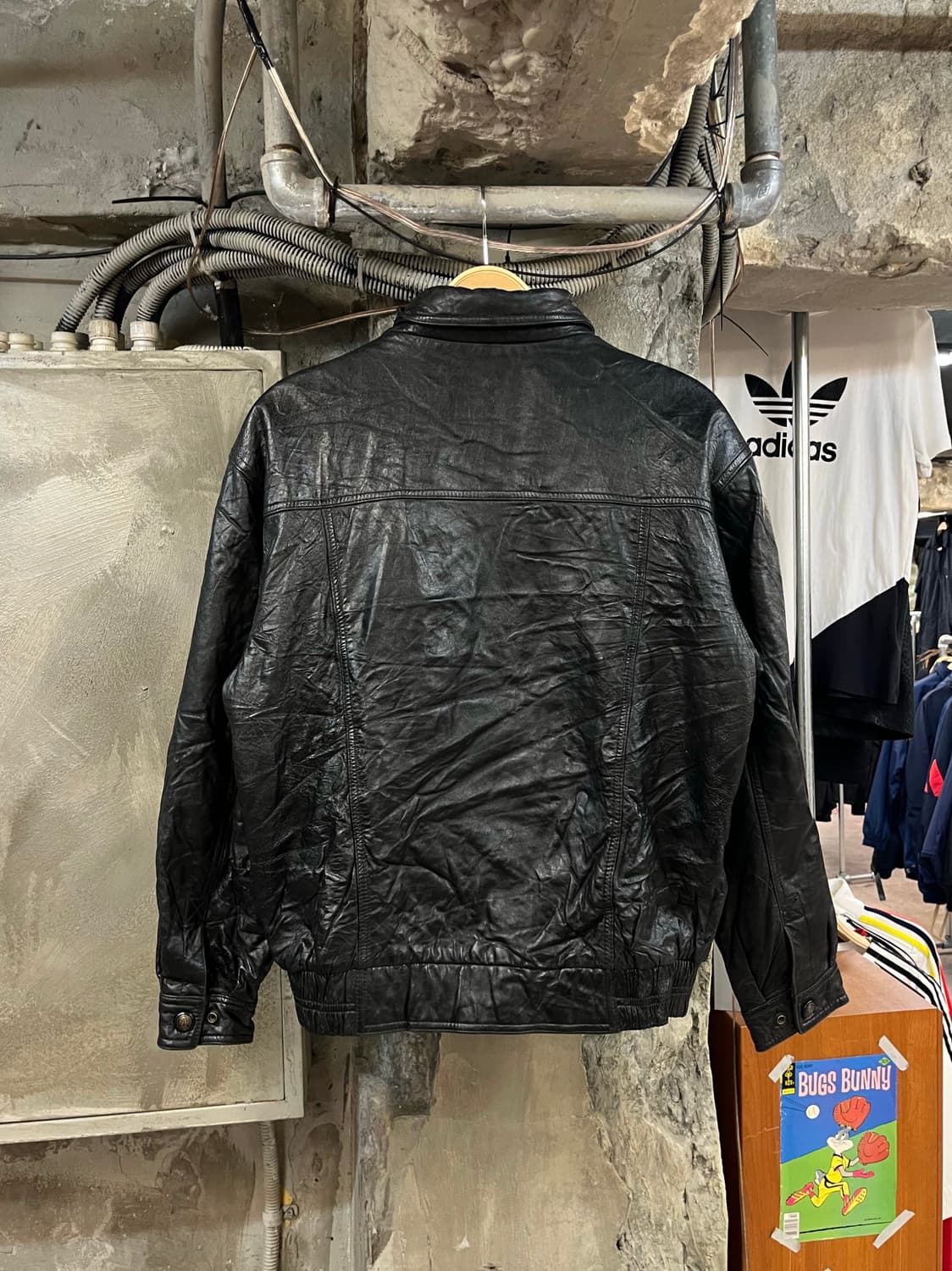 빈티지 양가죽 레더 자켓 블랙 L #csz2598 상품이미지2