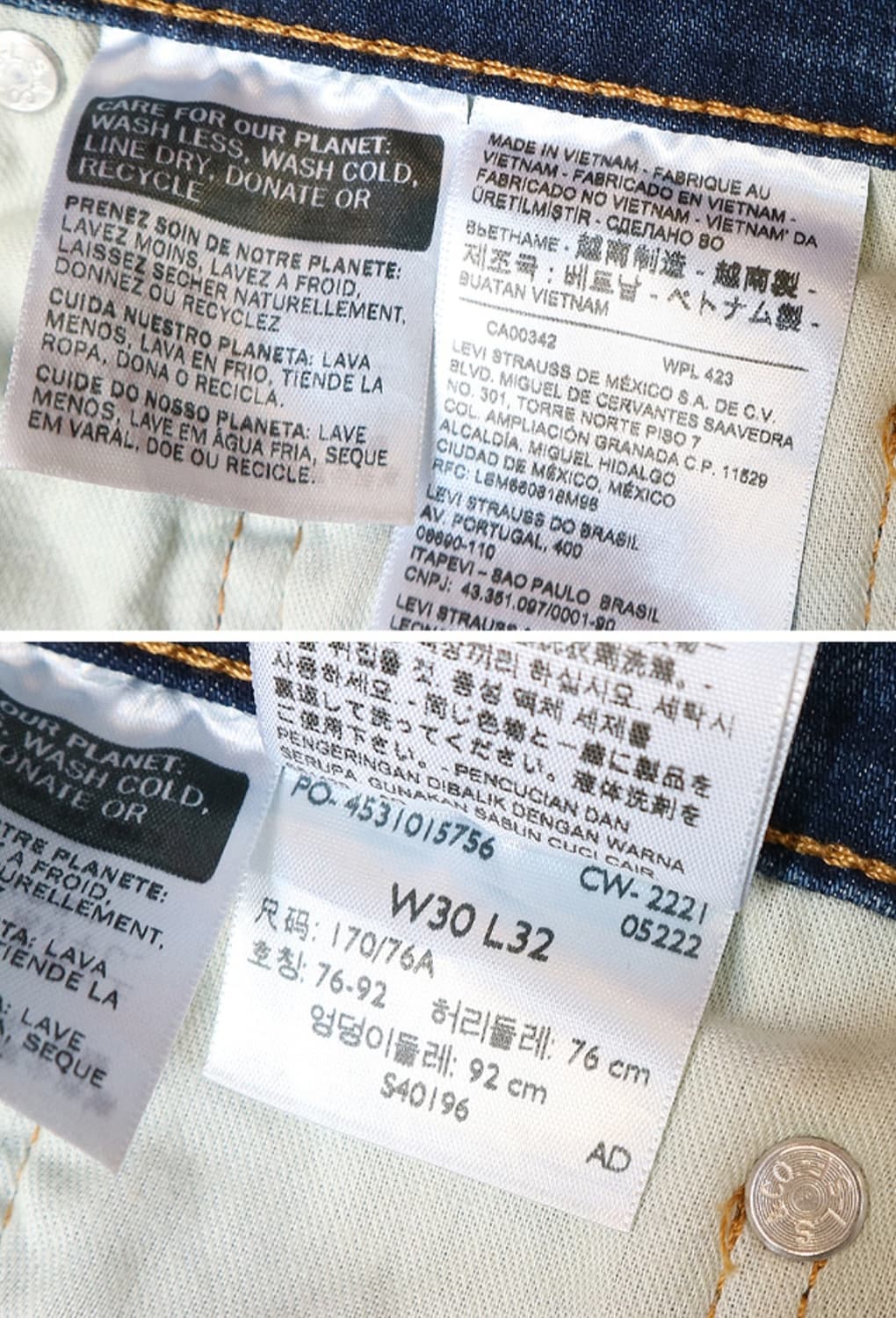 levis 리바이스 502 슬림핏 데님 30사이즈  상품이미지9