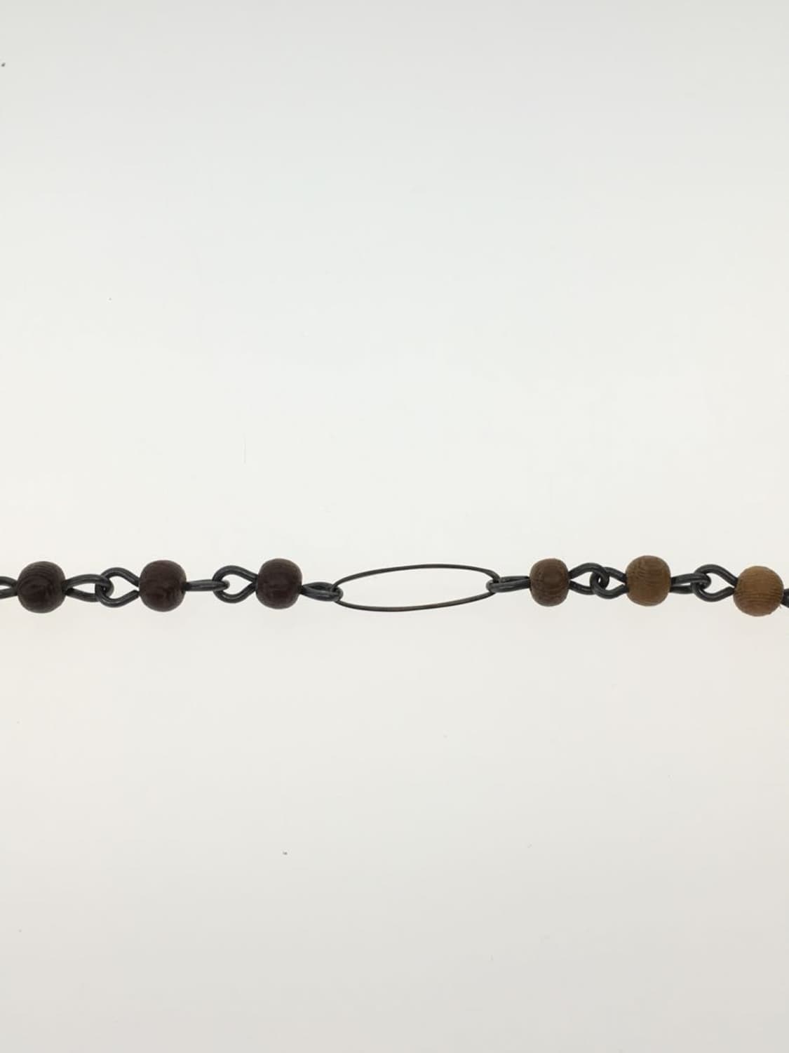 MARNI 마르니 아카이브 패브릭 플라워 아플리케 우드 비즈 목걸이 상품이미지7