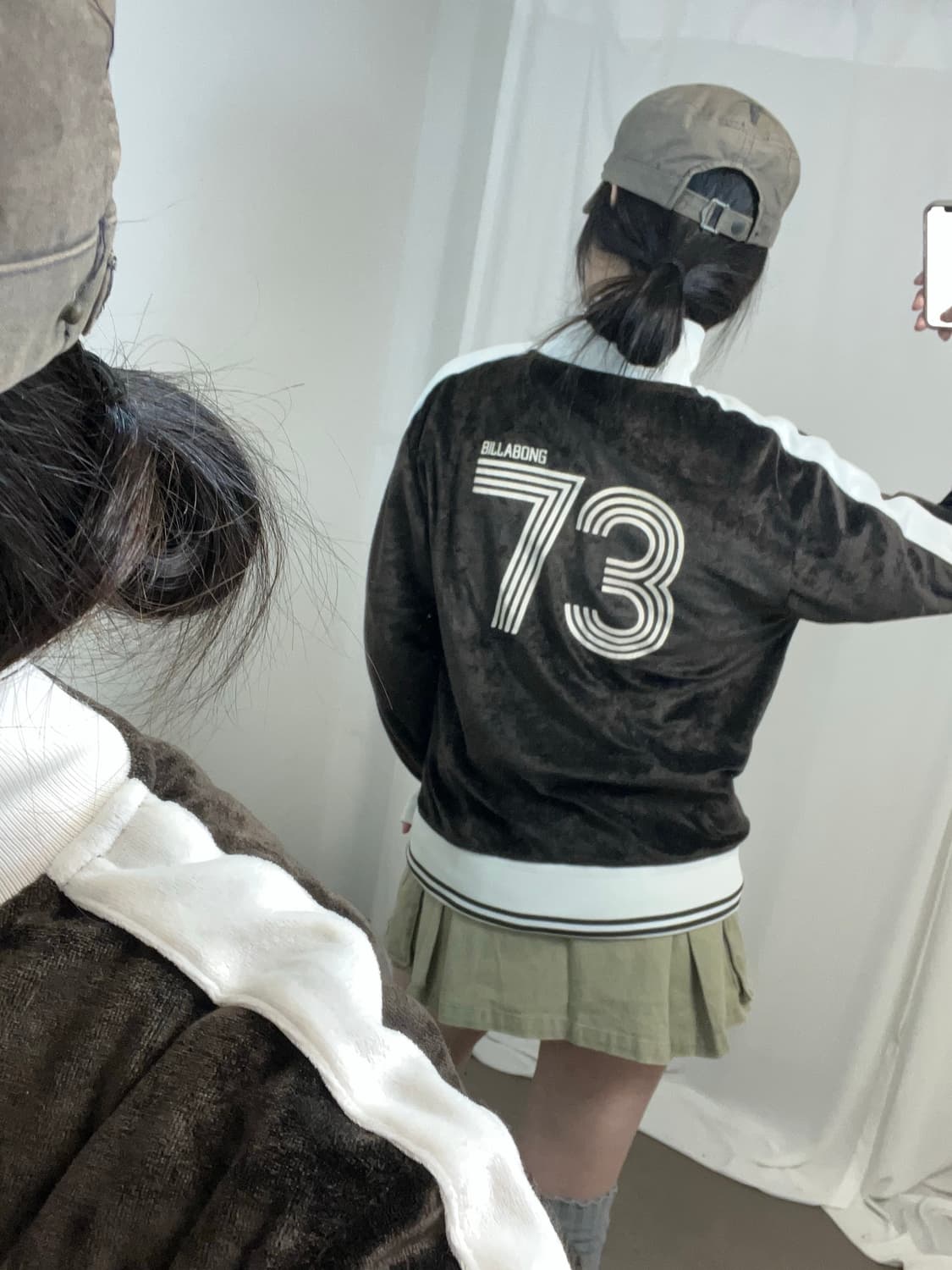 Y2K 브라운 벨벳 집업  상품이미지5