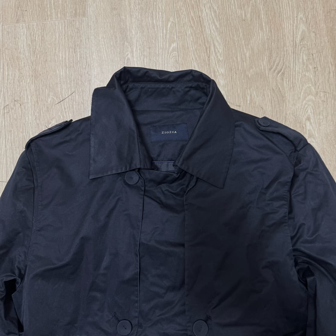 지오지아 남성 클래식 코튼 더플 트렌치코트 L/100  상품이미지2