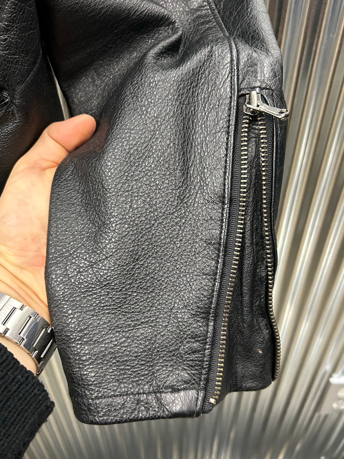 KIM'S 빈티지 블랙 레더 라이더 자켓 상품이미지8