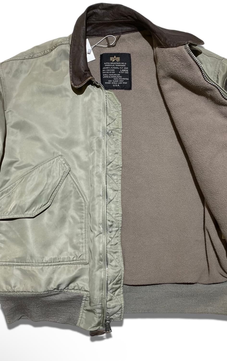 알파인더스트리 CWU 45/P 레더 플라이트 자켓(105) 상품이미지5