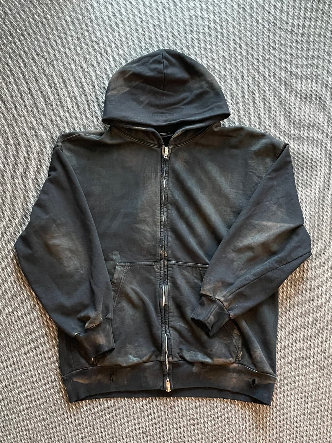 발렌시아가 머드 이펙트 오버사이즈 후드집업 상품이미지1