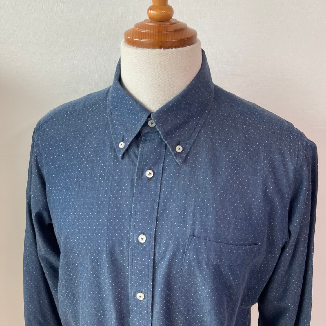 새빌로우 맞춤셔츠 데님 도트 105~110 (일본 수입원단) 상품이미지2