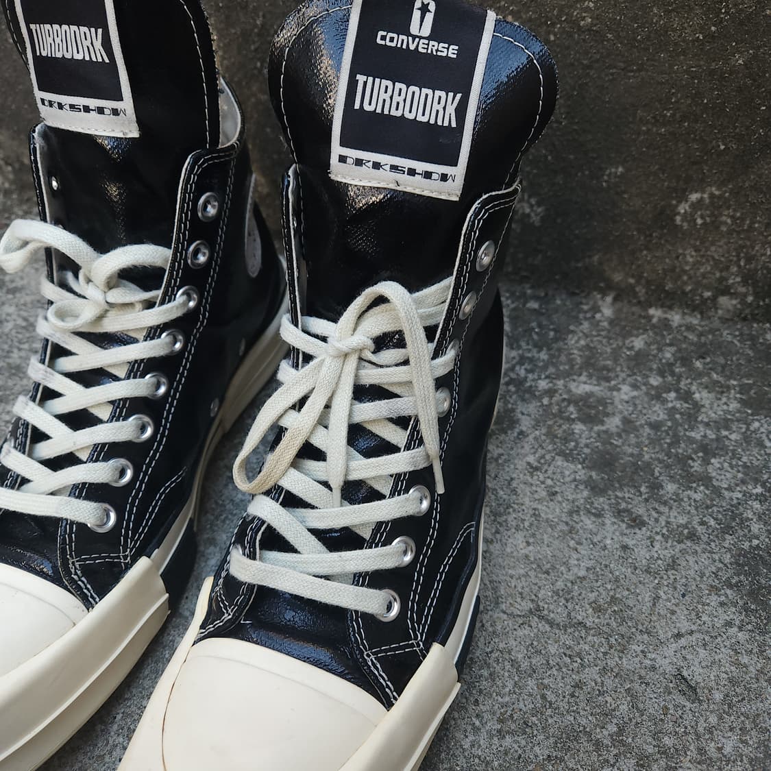 [260] 컨버스 x 다크쉐도우 터보다크 척 70 하이 블랙 래커드 데님 상품이미지3