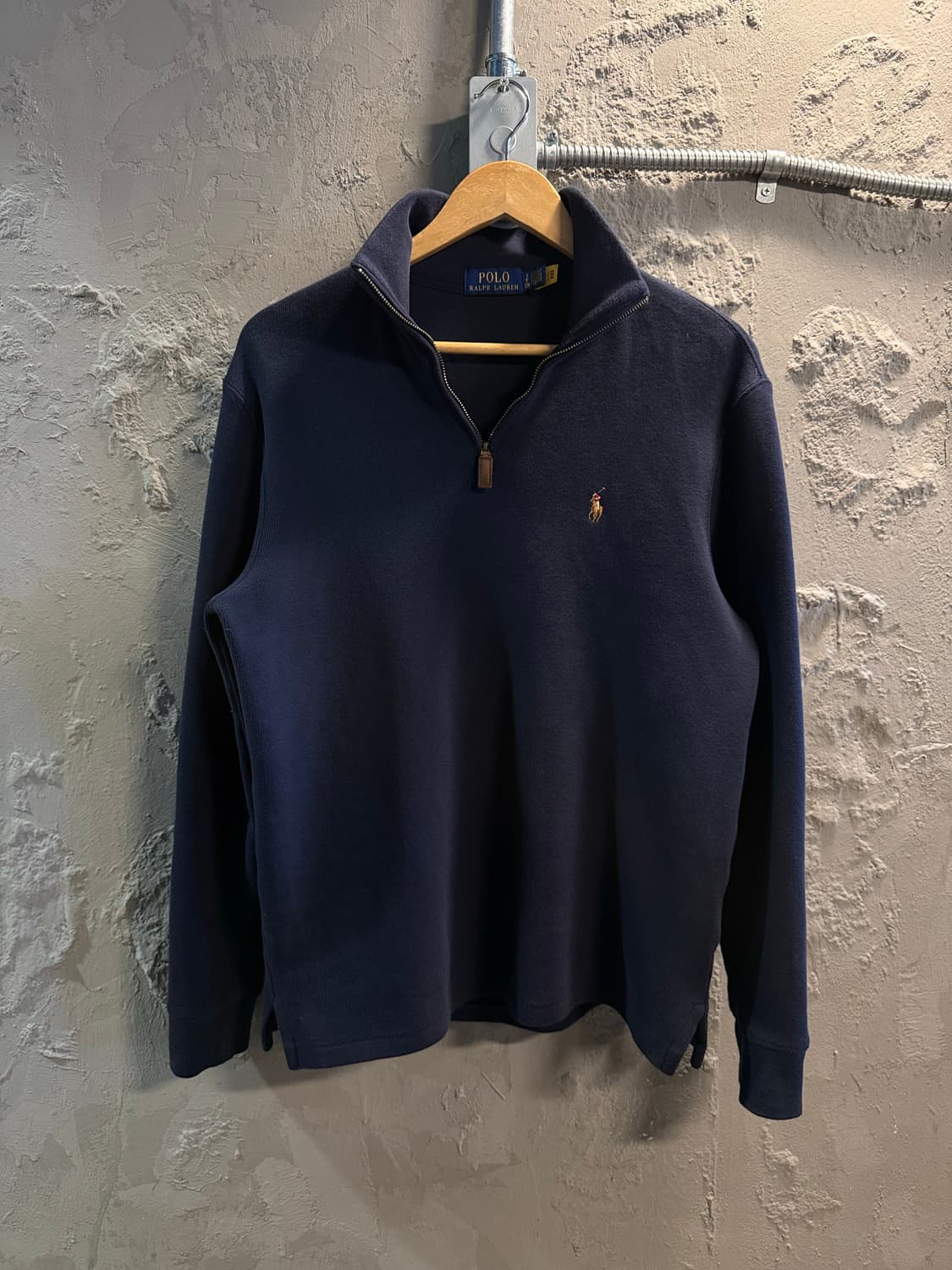 S 폴로 랄프로렌 POLO 하프집업 코튼 풀오버 네이비 상품이미지1