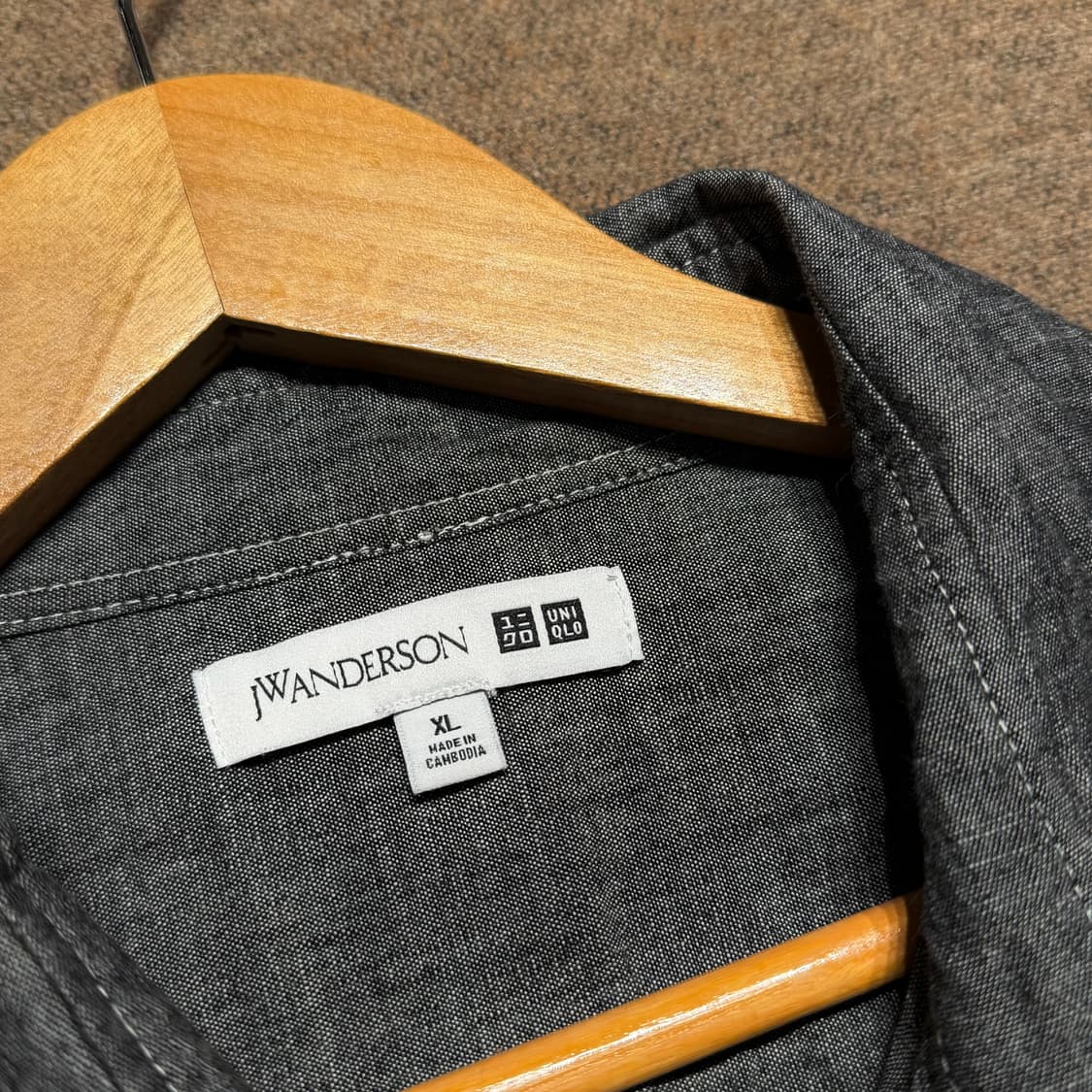 JW앤더슨 유니클로 샴브레이 데님 셔츠 XL 상품이미지3